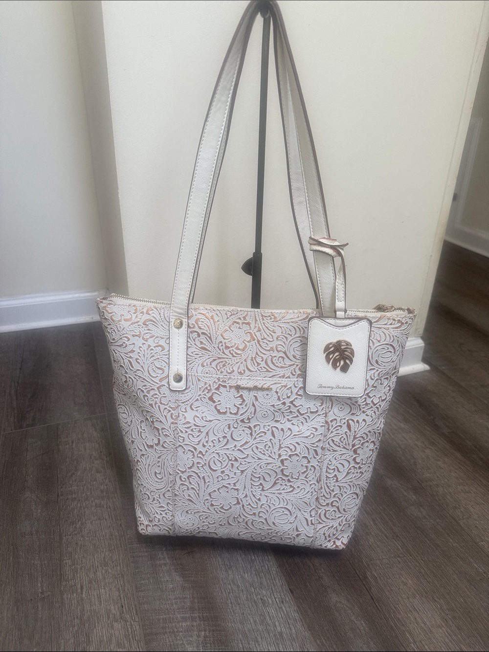 Tommy Bahama Embossed Leather Tote